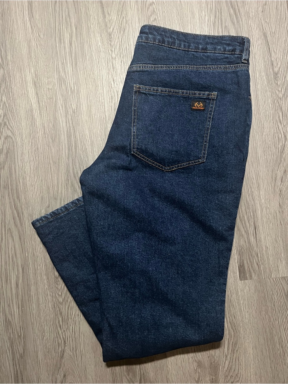 RealTree Insulated flannel plaid lined Jeans mens 38x30